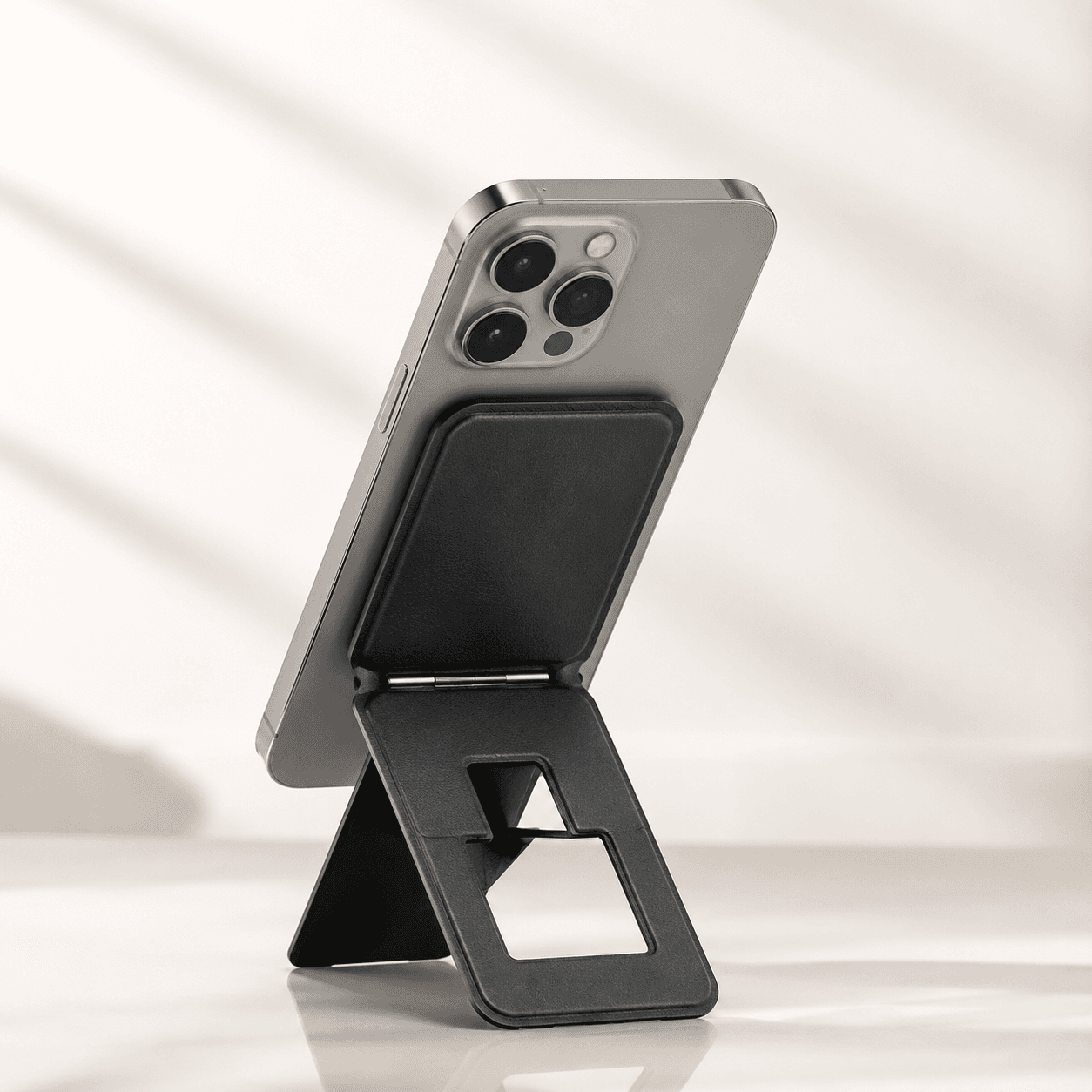 PU Magnetic Wallet with Adjustable Phone Stand