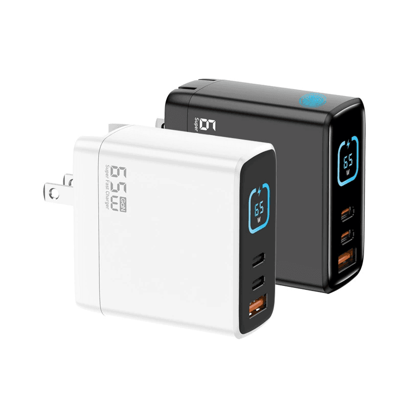 65W GaN Digital Display 3-Port Fast Charger