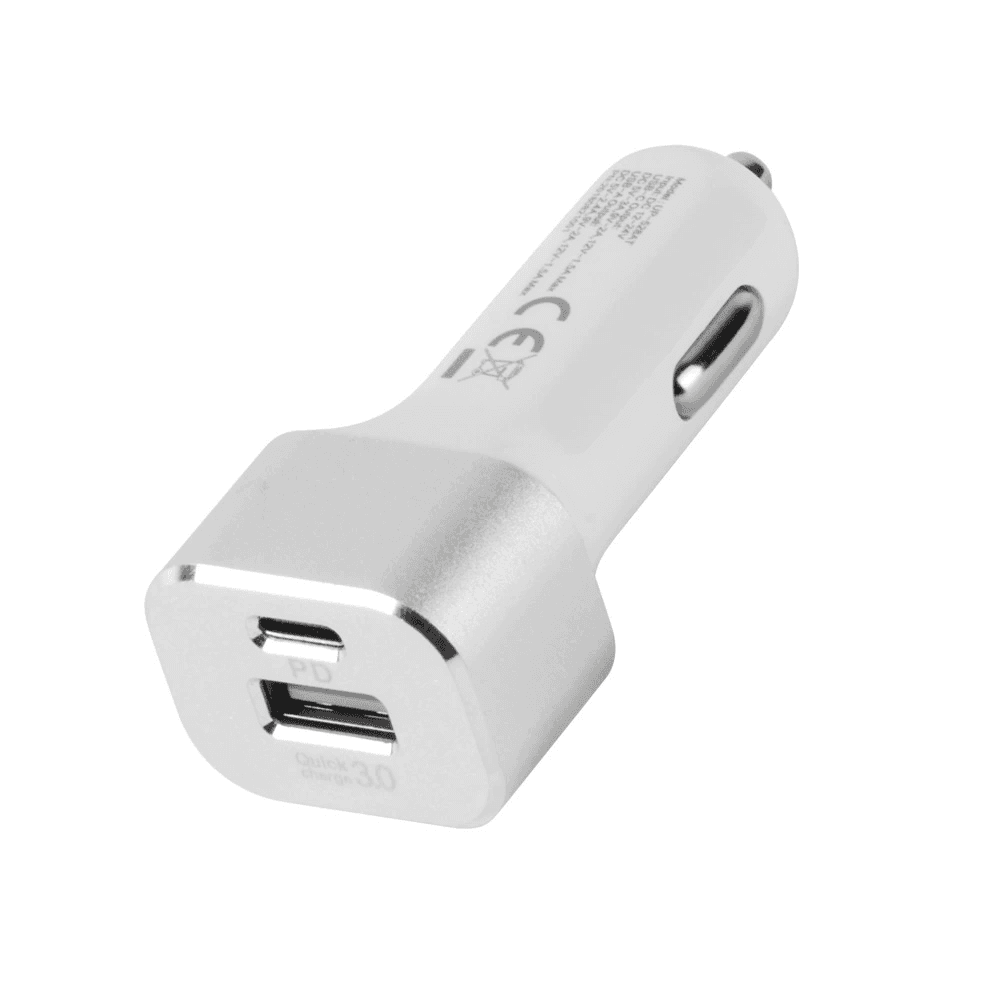 36W USB-C PD + QC 3.0 Dual-Port Car Charger